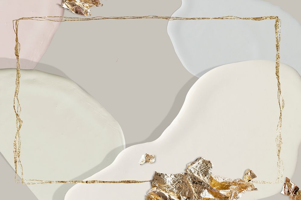 Shimmer gold psd frame abstract wallpaper