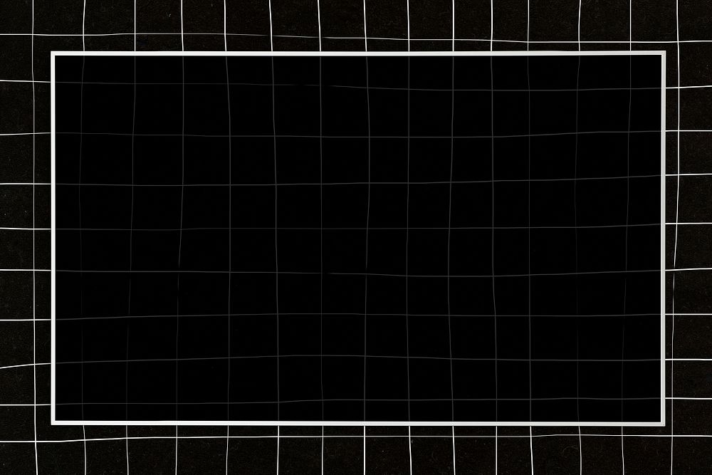 White grid frame psd black background design space