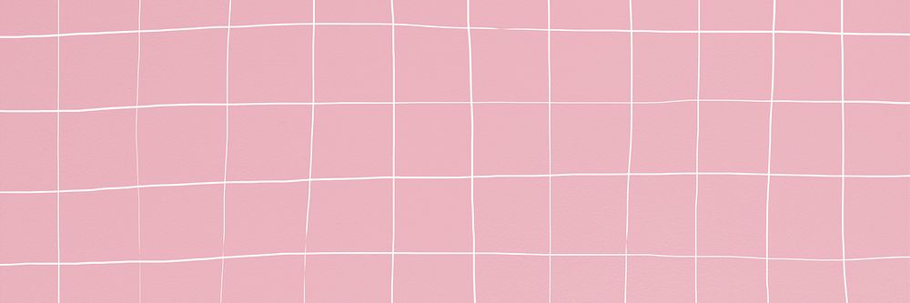 Pink tile wall texture background distorted