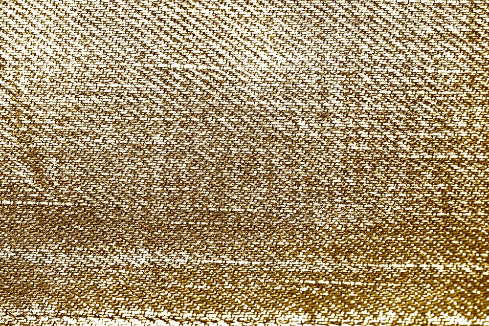 Gold jeans fabric textured background