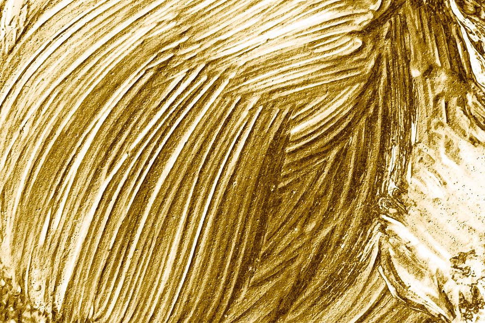 Gold paintbrush stroked textured background | Premium Vector - rawpixel