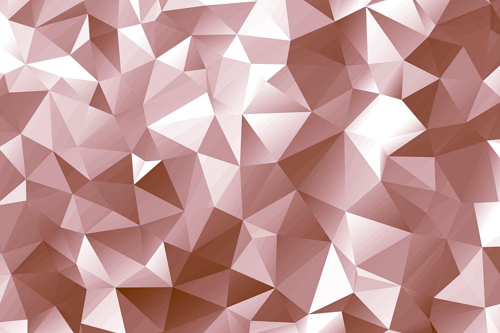 Pink gold polygon abstract background design
