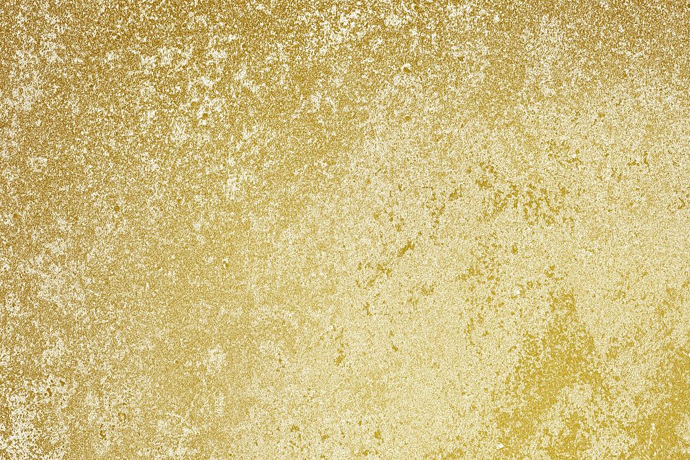Roughly gold painted concrete wall surface background