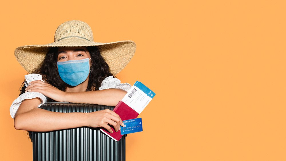 Traveling with mask during coronavirus, summer vacation