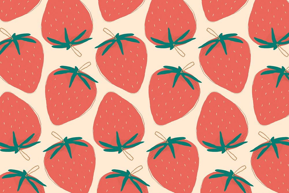 Seamless strawberry pattern pastel background