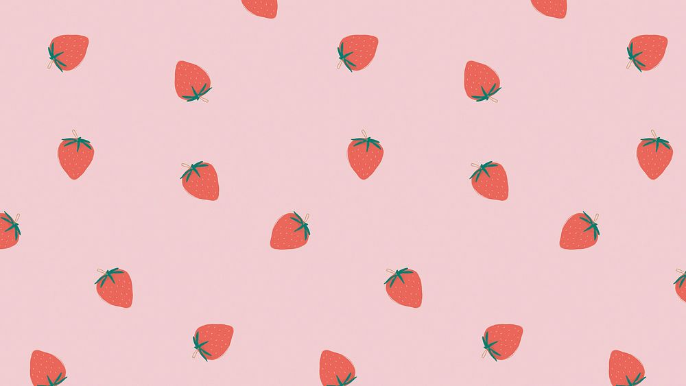 Vector cute strawberry pattern pastel background