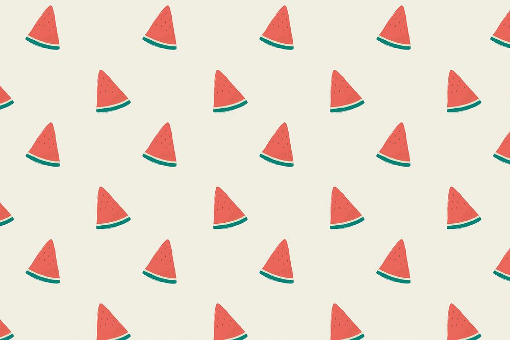 Vector seamless watermelon pattern pastel background