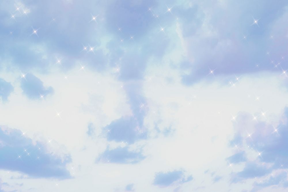 Sparkle cloud light blue dreamy background