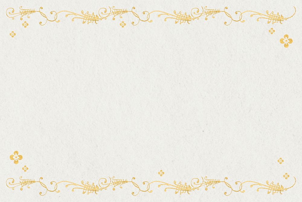 Gold filigree border psd in gold