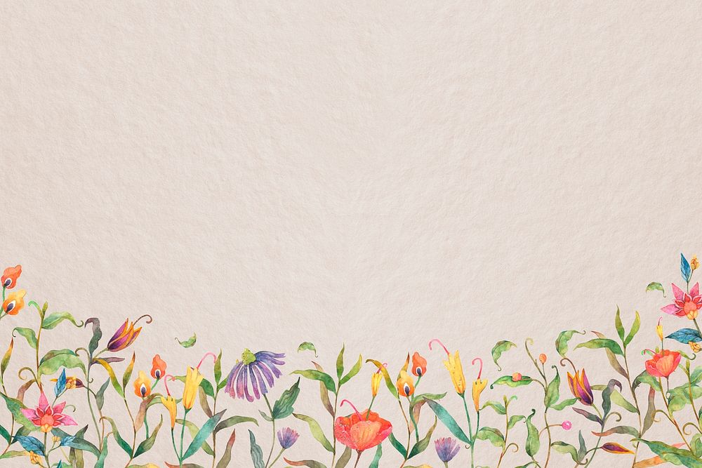 Background with floral border psd illustration