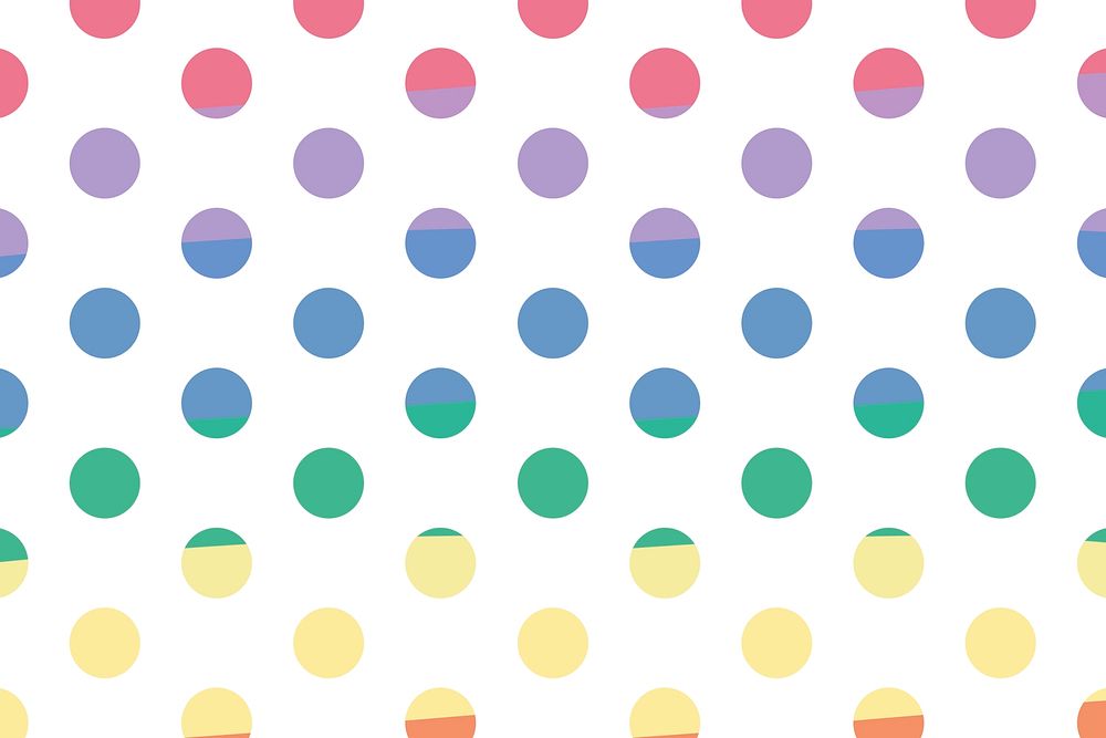 Psd polka dot colorful artsy wallpaper