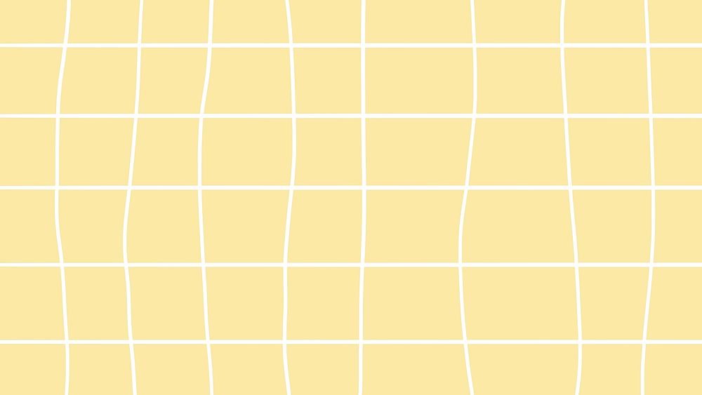 Psd yellow pastel cursive grid pattern wallpaper