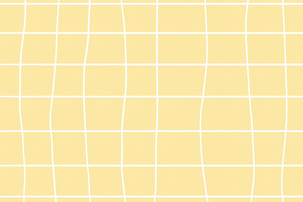 Vector cursive grid yellow pastel aesthetic background for kids