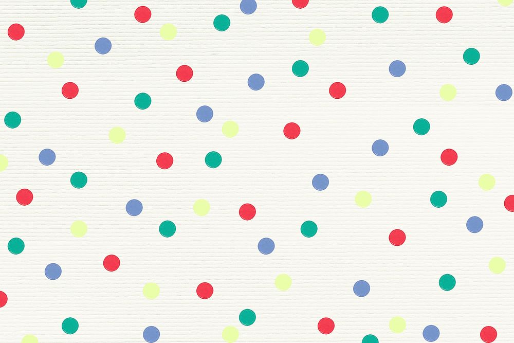 Polka dot colorful vector artsy on textured wallpaper