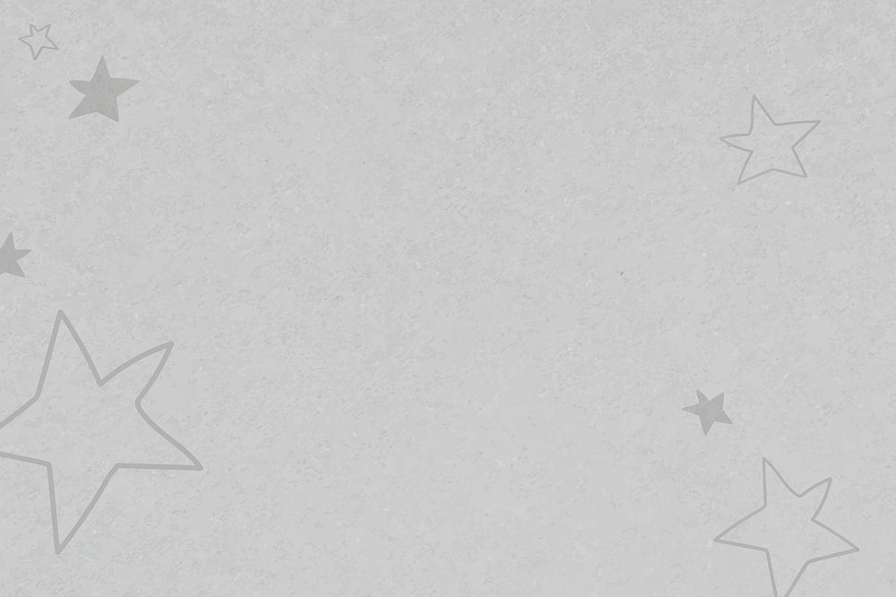 Gray stars hand drawn textured background for kids