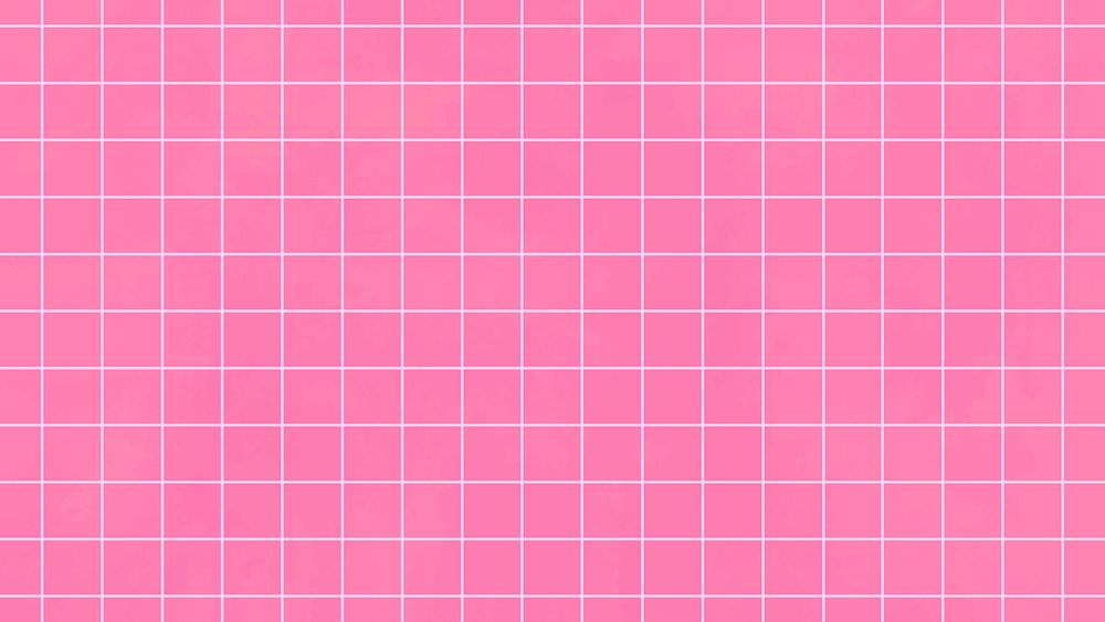 Aesthetic hot pink vector grid pattern wallpaper