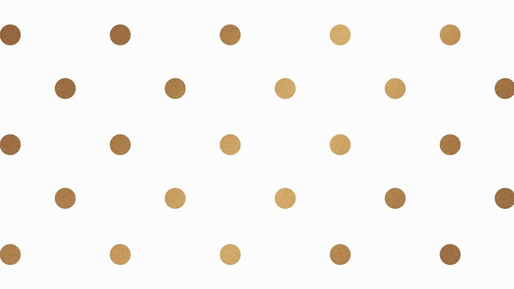 Gold polka dot glittery pattern background