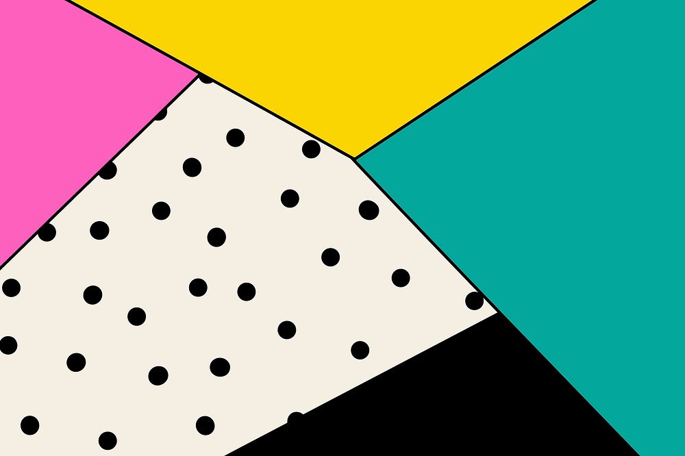 Abstract triangle vector colorful modern polka dot wallpaper
