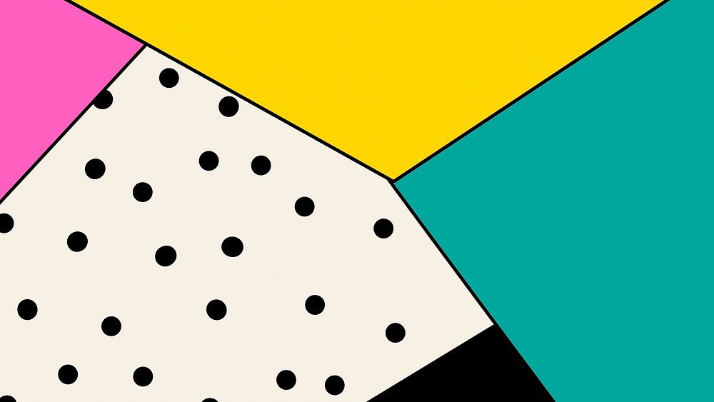 Abstract triangle colorful modern polka dot wallpaper