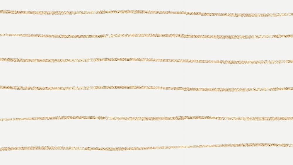 Gold shimmery stripes pattern on beige wallpaper