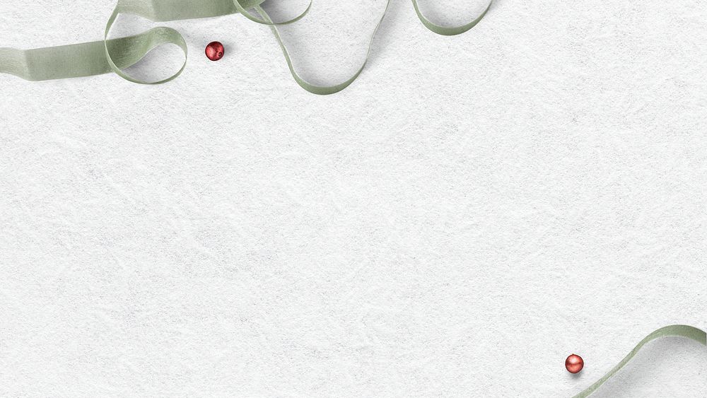 Christmas ribbon psd banner on white background