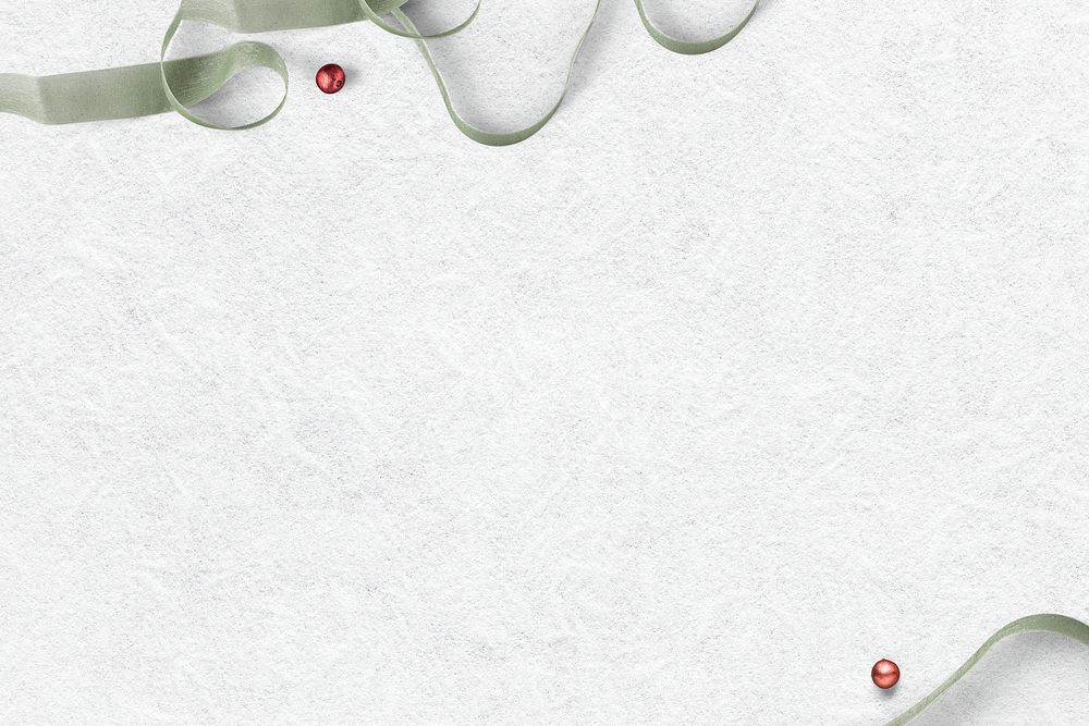 Christmas ribbon psd banner on white background