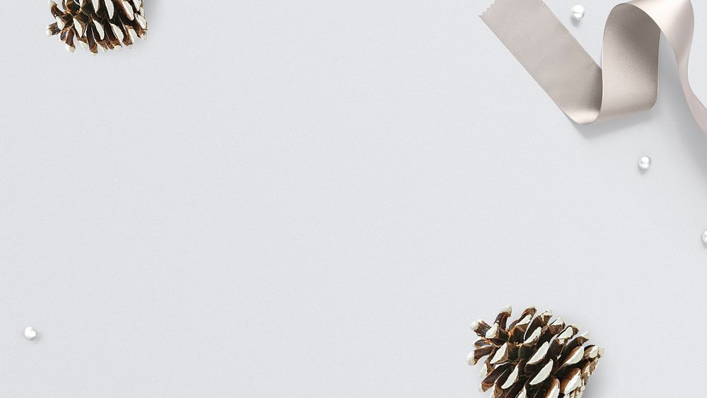 Frame psd with pine cone on white background