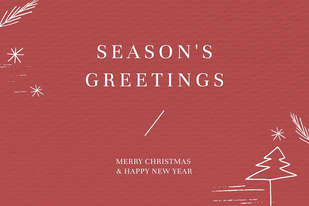 Season's greetings vector r Christmas card