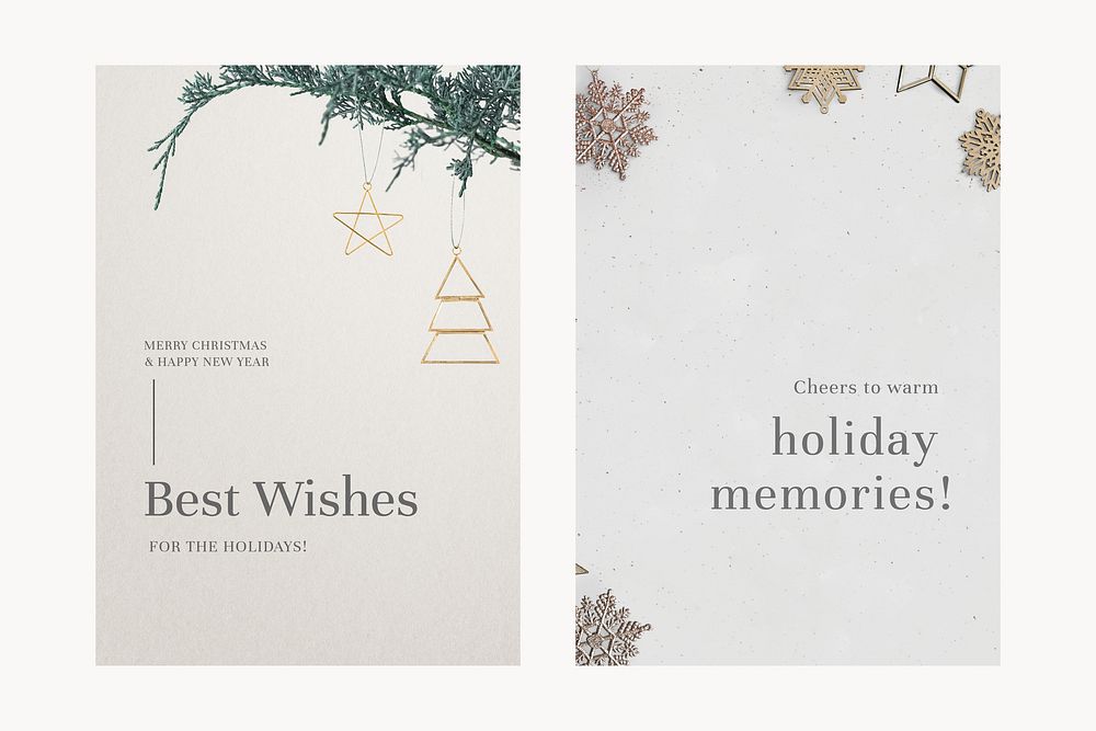 Christmas greeting card vector snowflakes set