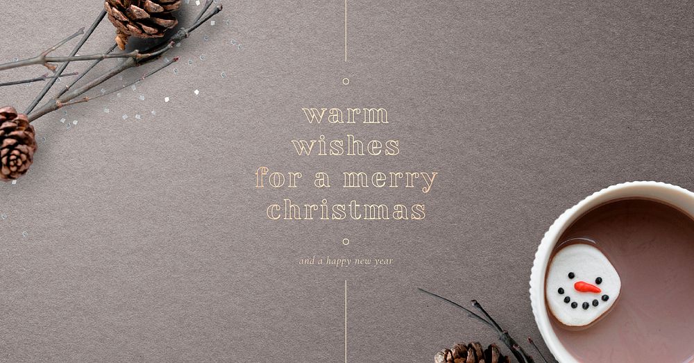 Christmas greeting hot chocolate background