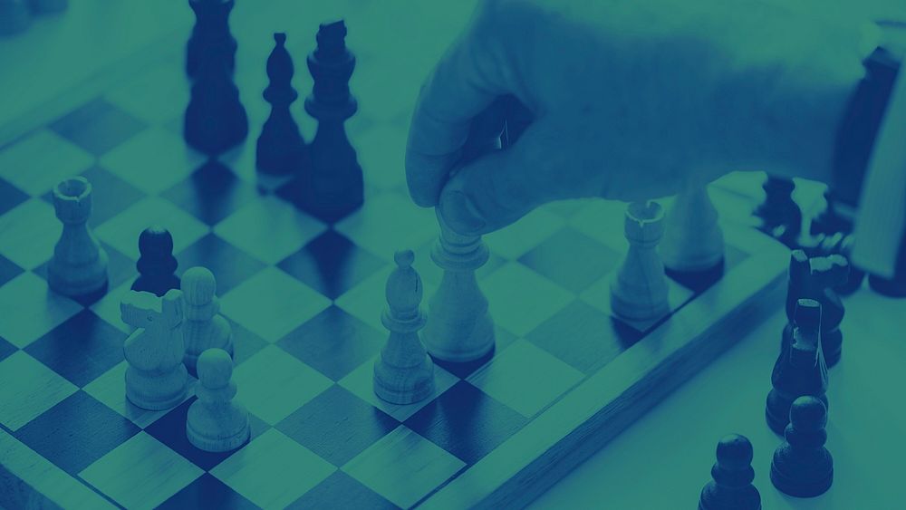 Chess strategic business marketing plan monochrome