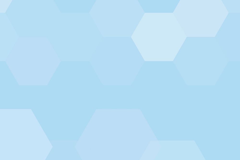 Blue geometric hexagon pattern background vector