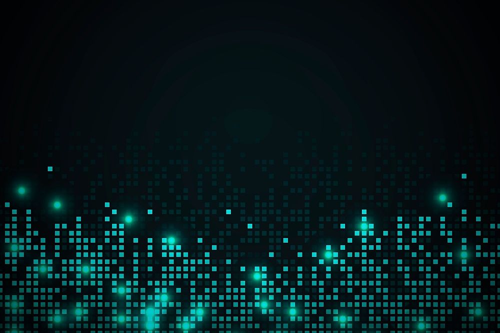 Teal abstract pixel pattern psd background