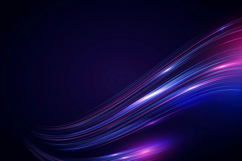 Abstract border vector flowing neon wave background