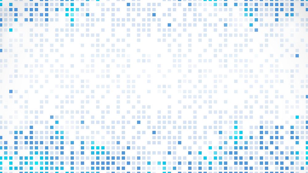 Blue abstract pixel rain vector wallpaper