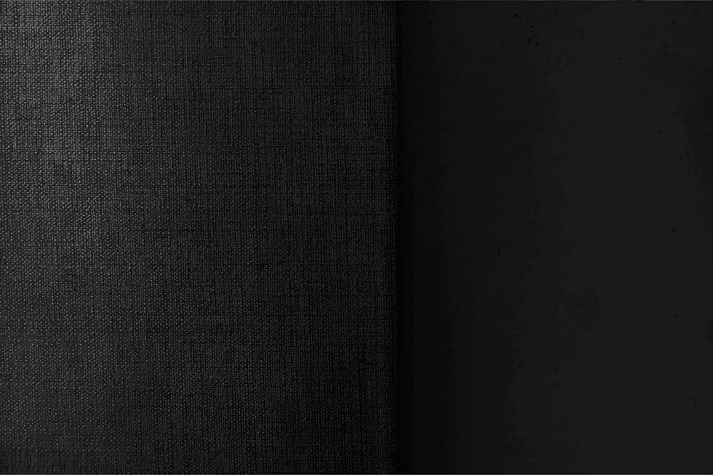 Black concrete and canvas fabric textured background vector