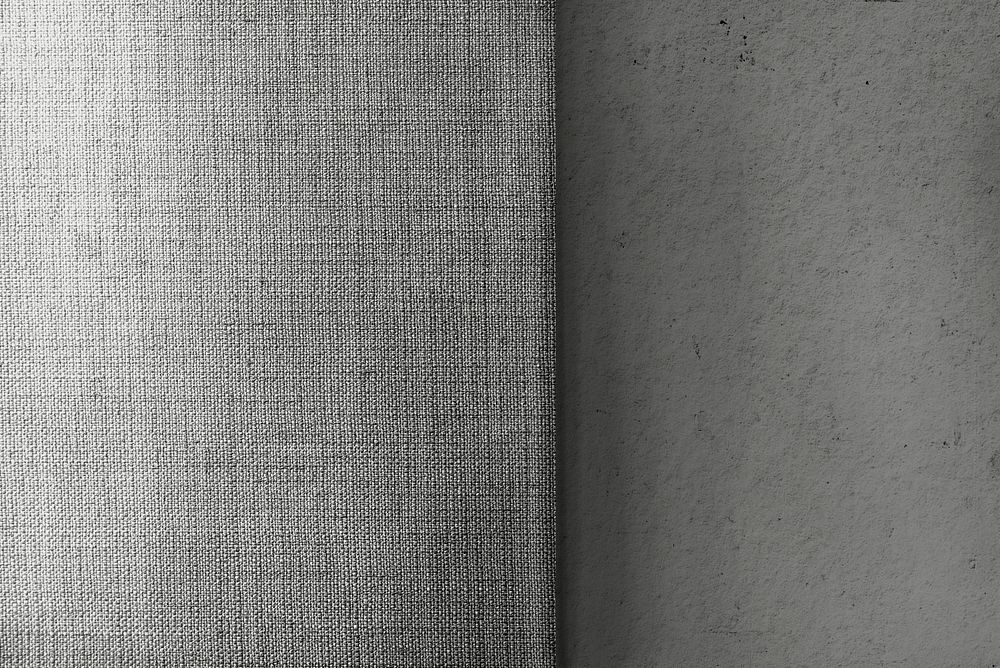 Gray concrete and canvas fabric textured background