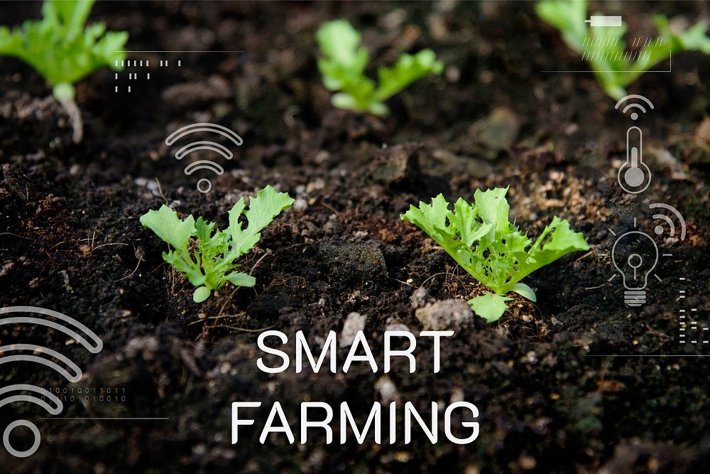 Smart farming vector editable agricultural technology banner template