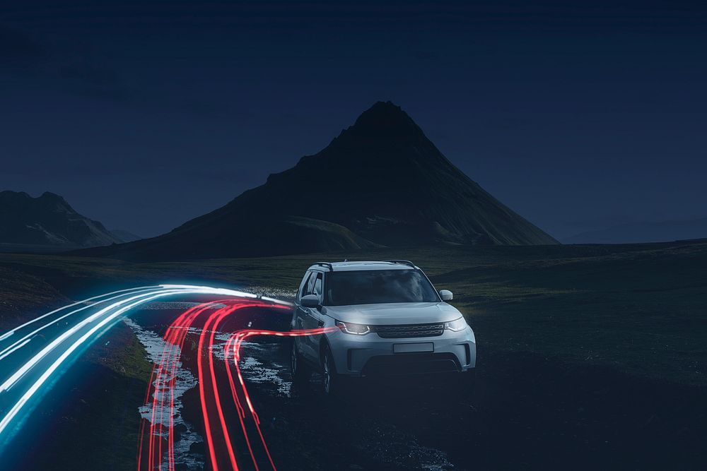 Smart car automotive technology background image