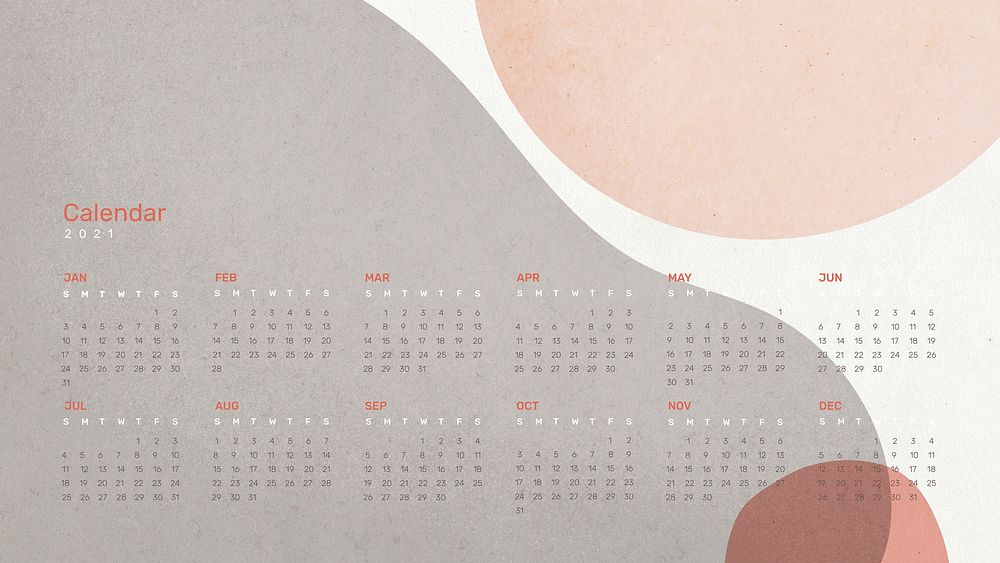 Calendar 2021 printable  set abstract background
