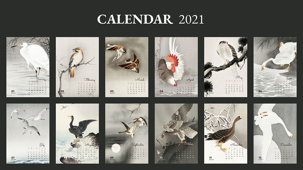 Calendar 2021 printable template psd | Premium PSD - rawpixel