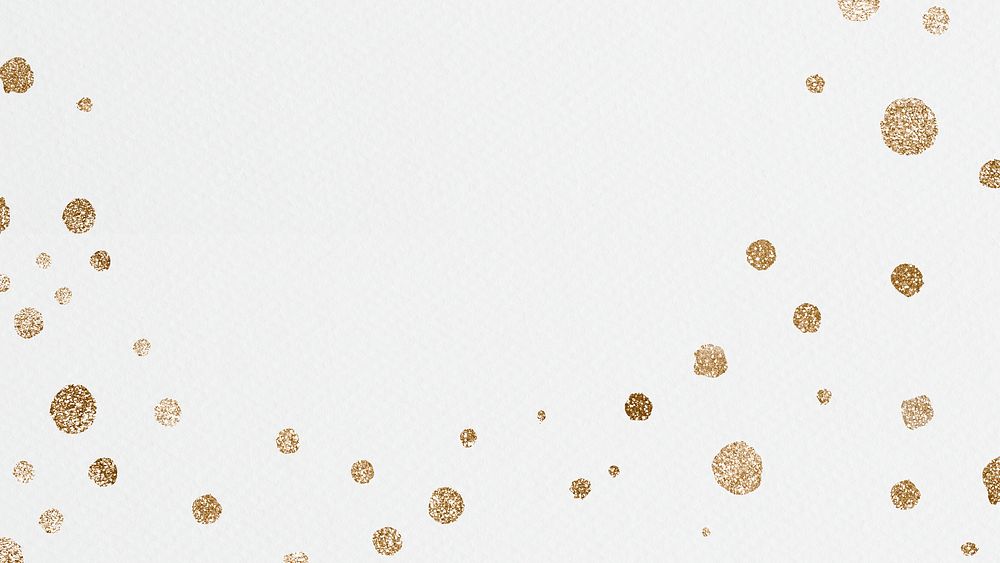 Glittery gold dots banner celebration background