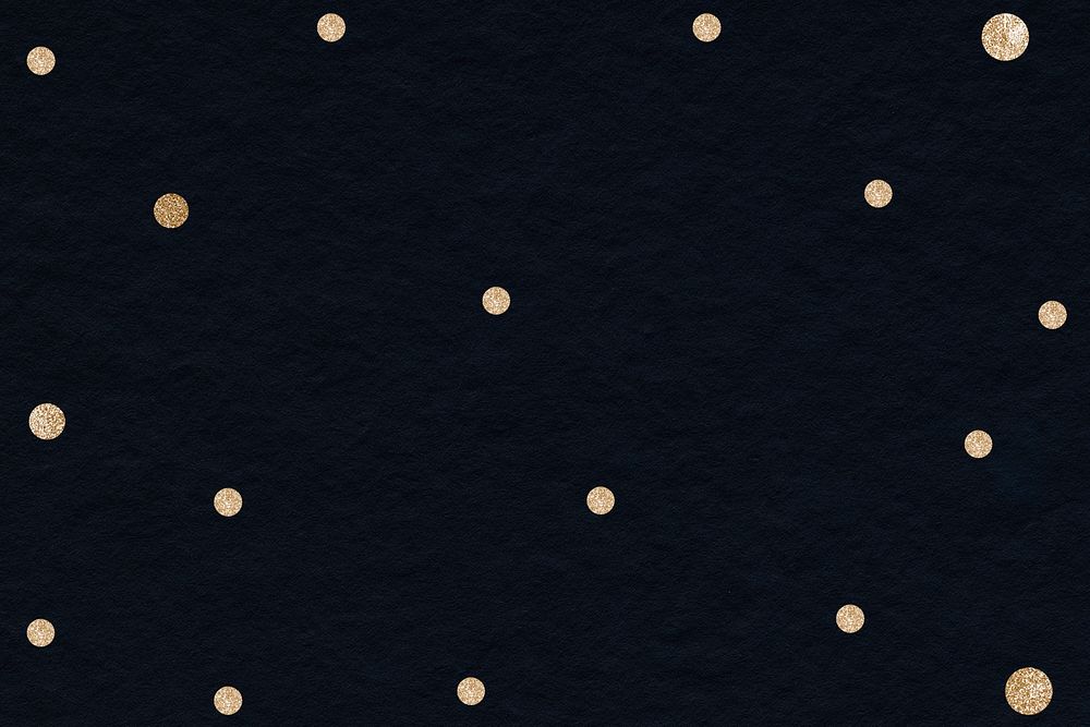 Gold dots black background vector