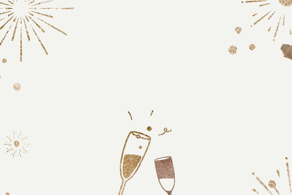 Sparkling champagne background vector new year celebration