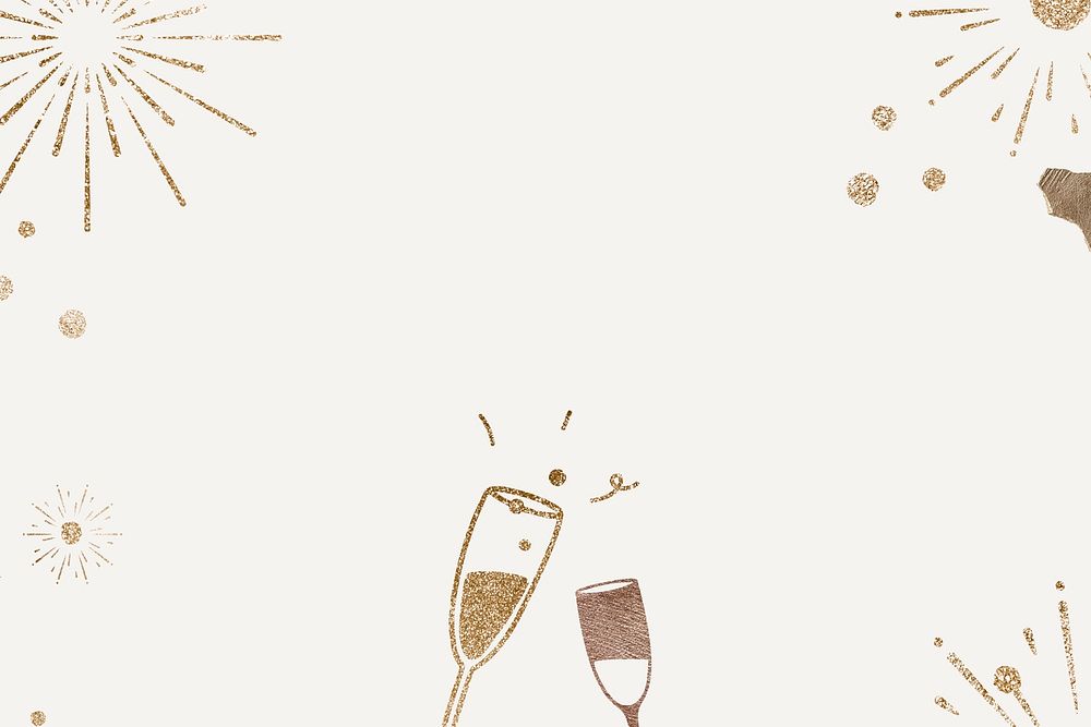 Sparkling champagne background psd new year celebration
