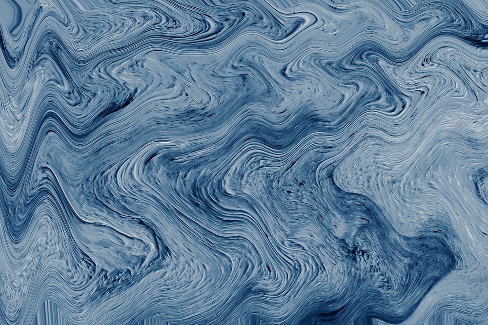 Blue fluid art marbling paint textured background