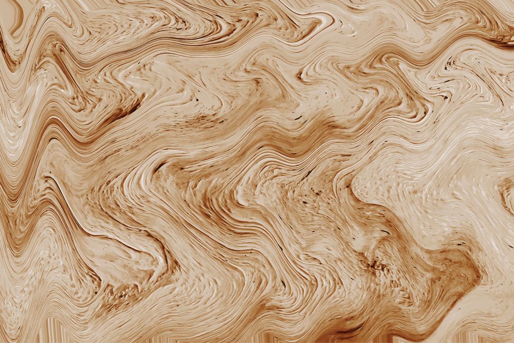 Brown fluid art marbling paint textured background vector