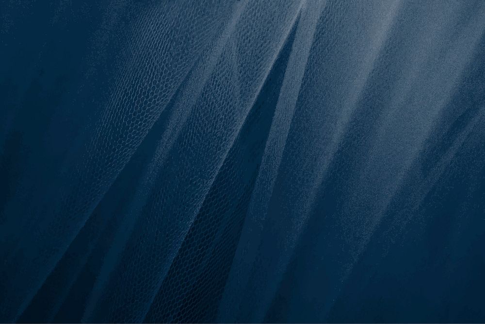 Blue tulle drapery textured background vector