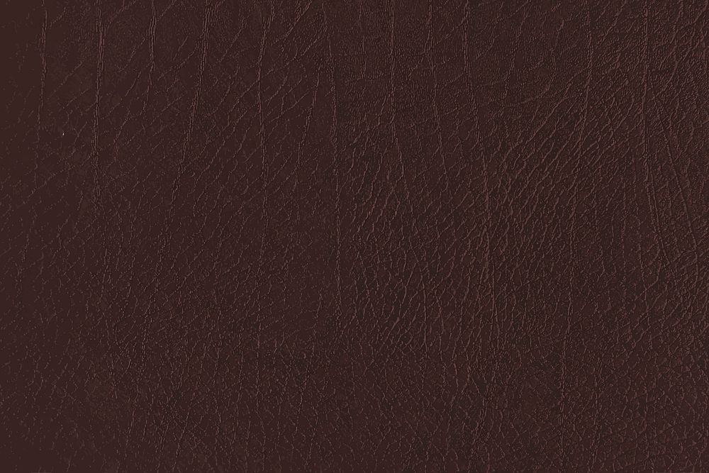 Dark brown creased leather textured background vector