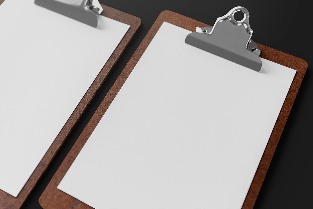 Clipboard menu, restaurant business with blank paper